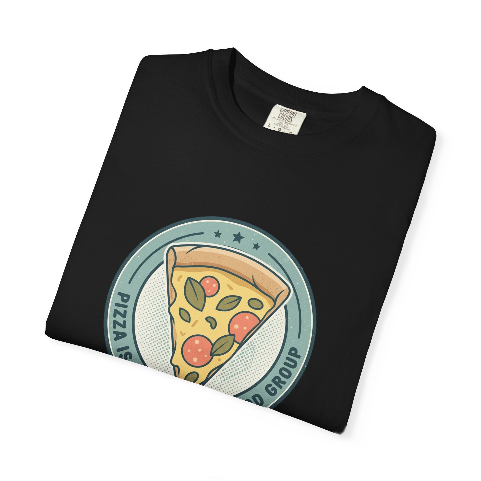 Adult Unisex T‑Shirt — “Pizza is my Favorite Food Group”