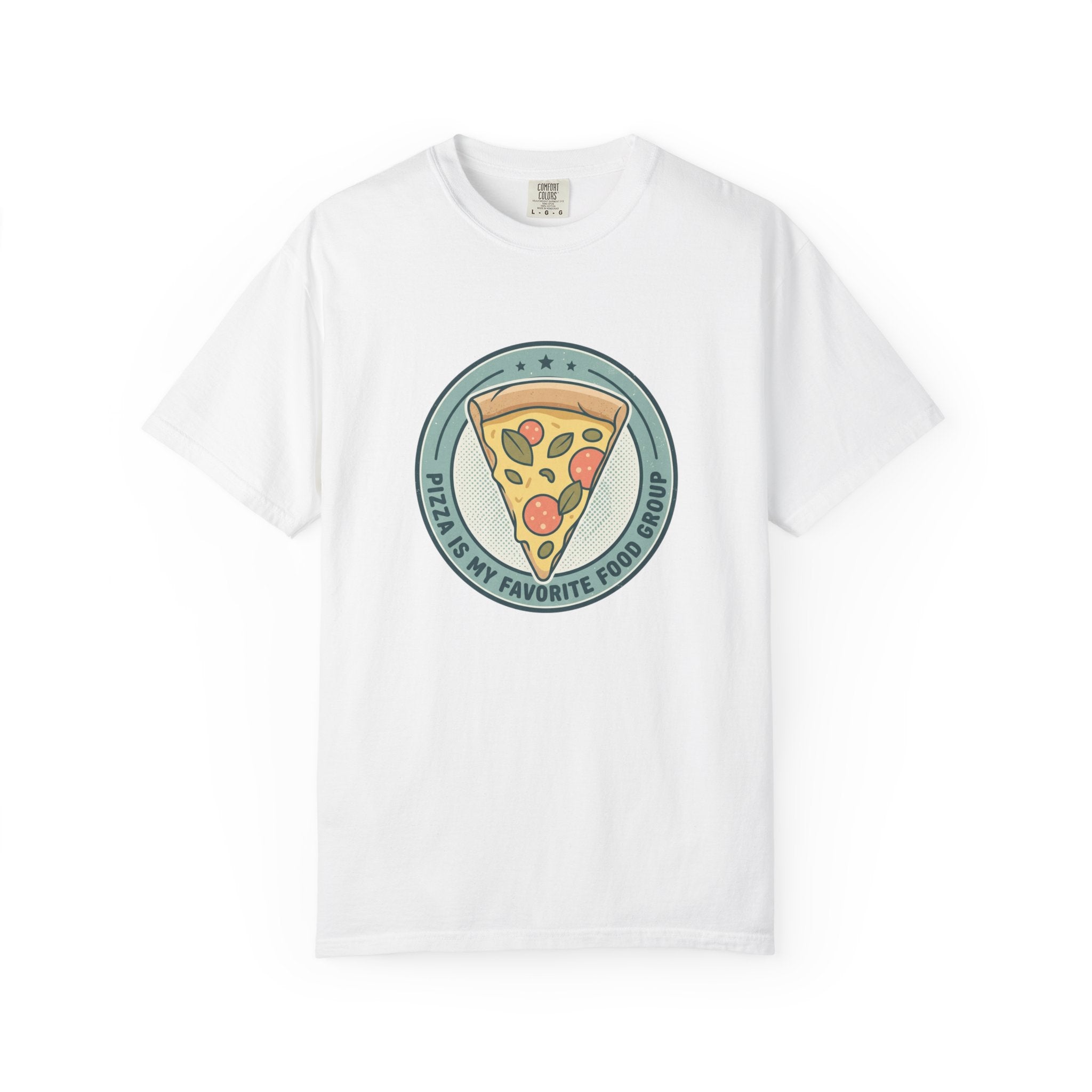 Adult Unisex T‑Shirt — “Pizza is my Favorite Food Group”