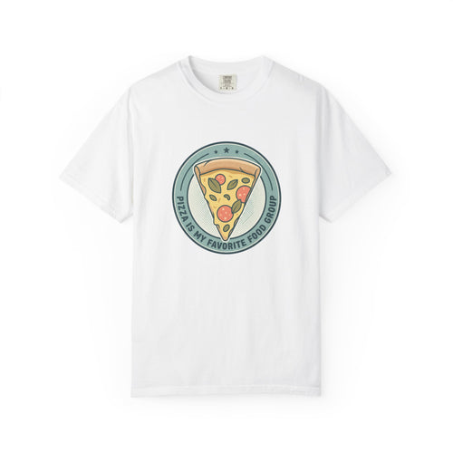 Adult Unisex T‑Shirt — “Pizza is my Favorite Food Group”