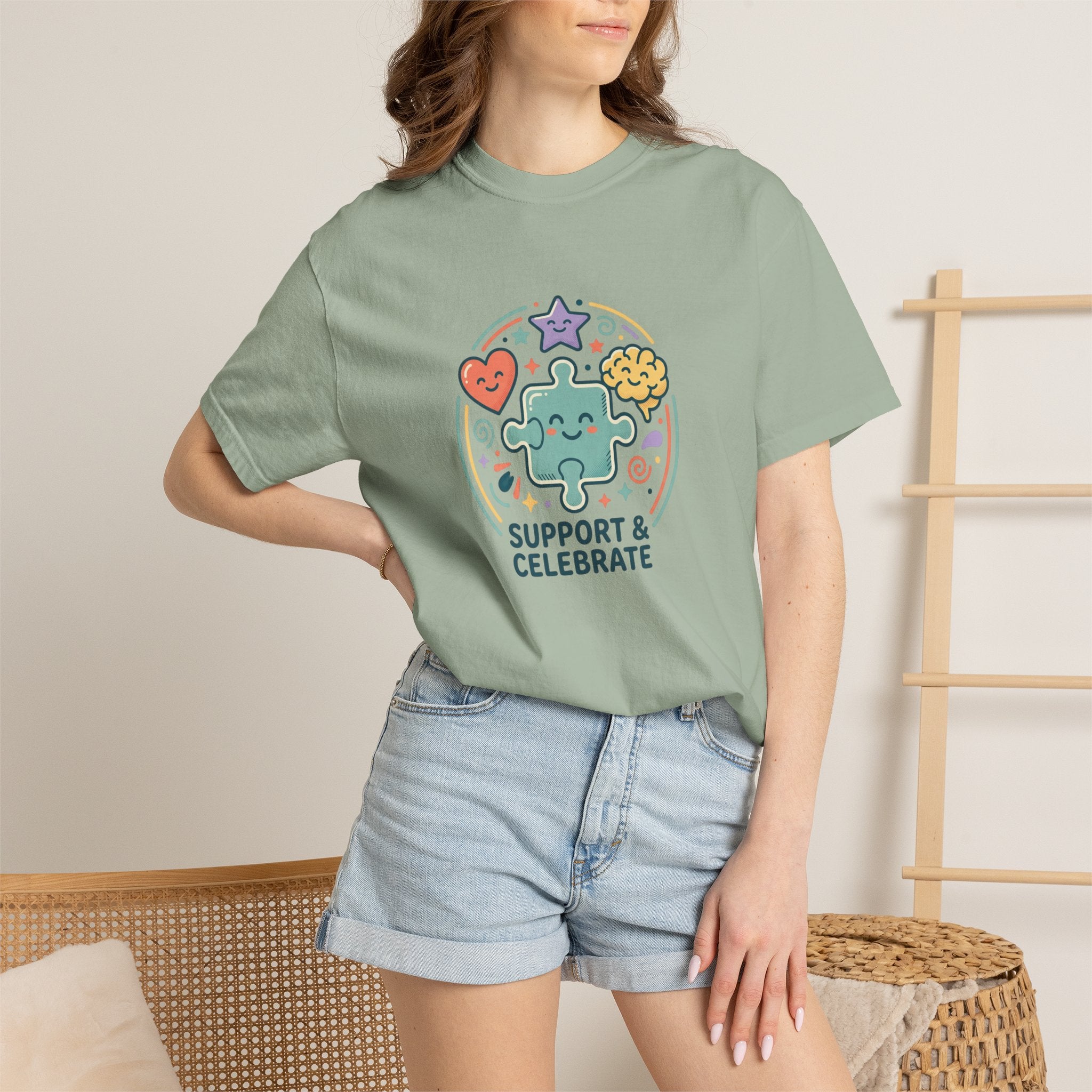 Adult Unisex T‑Shirt — “Support and Celebrate”