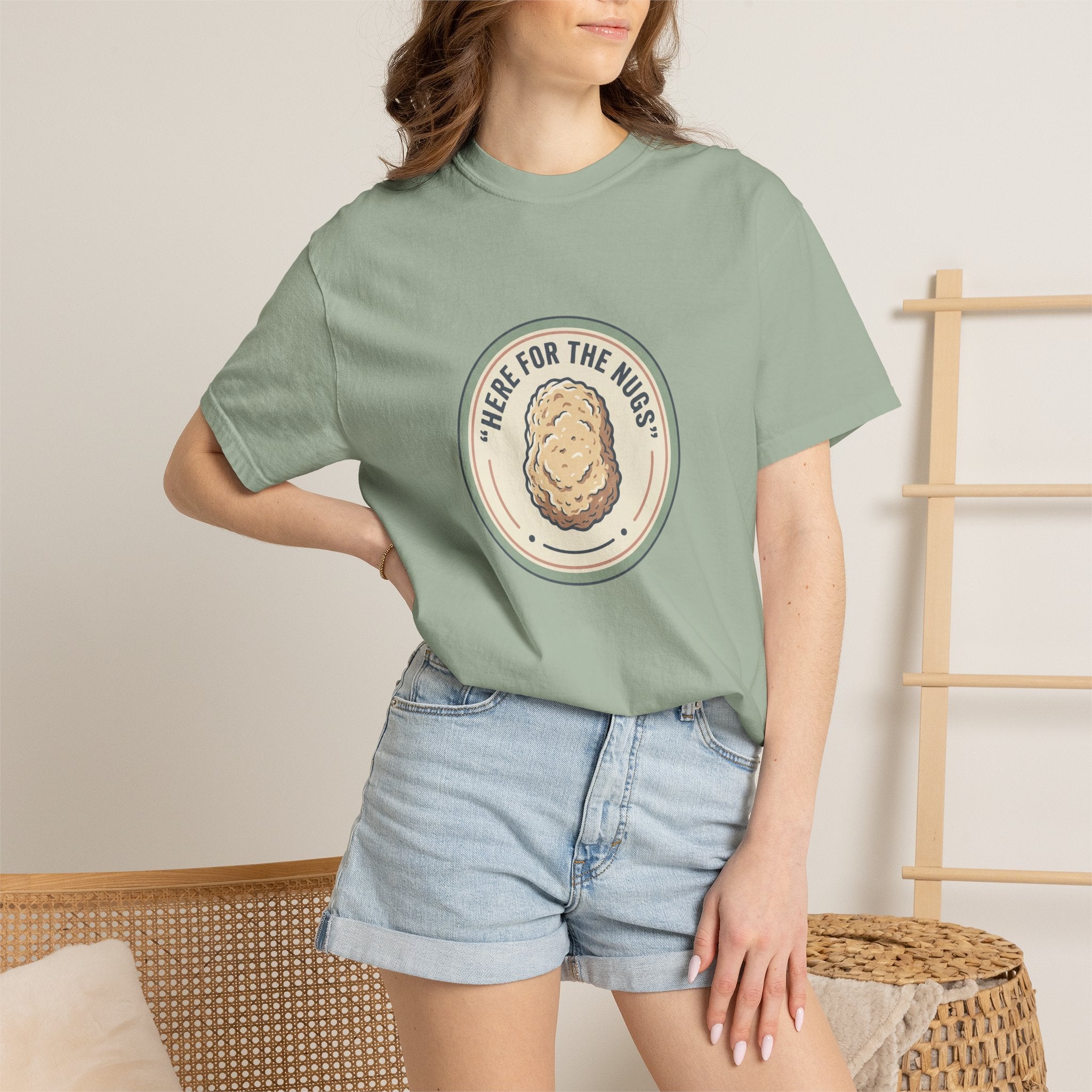 Adult Unisex T‑Shirt — “Here for the Nugs”