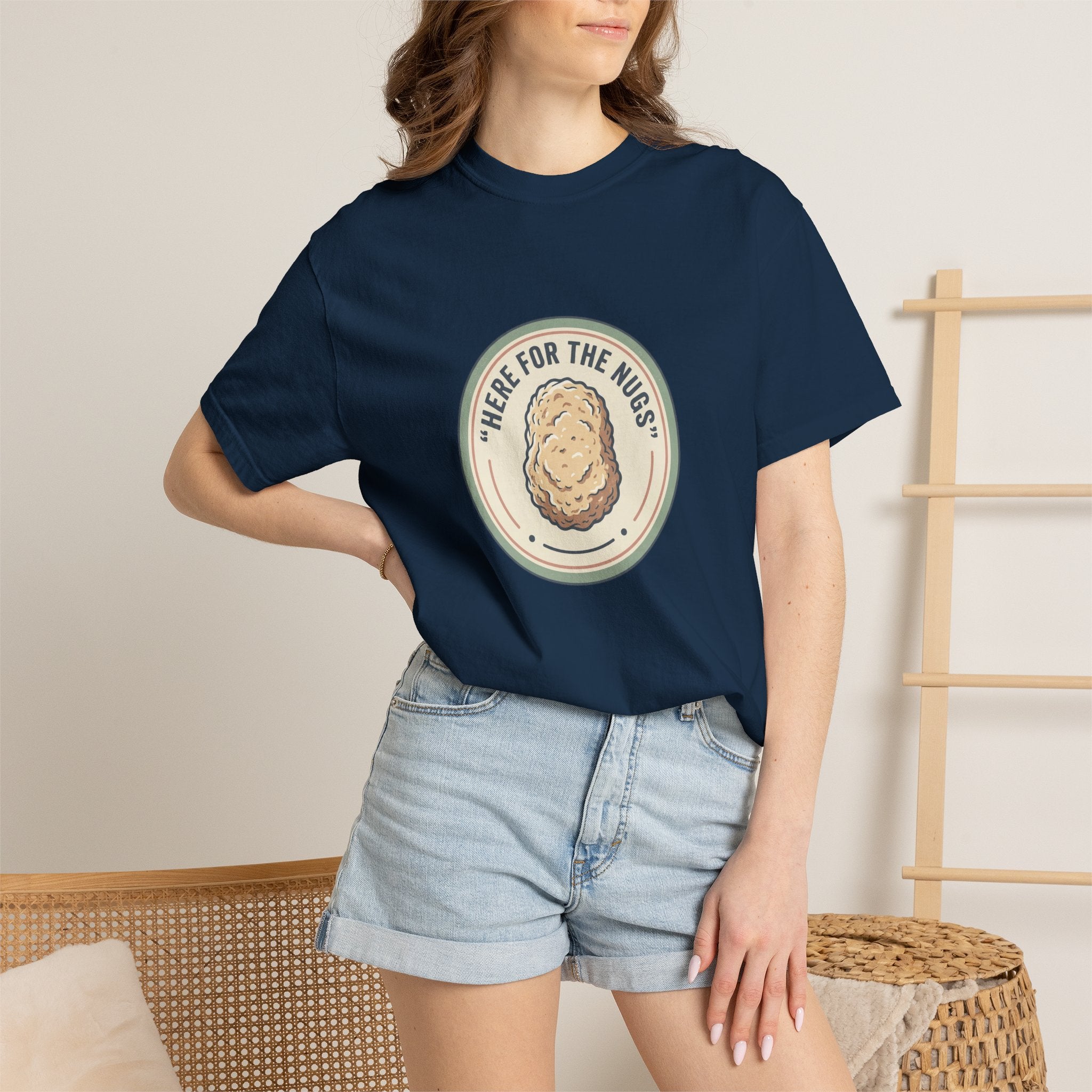 Adult Unisex T‑Shirt — “Here for the Nugs”