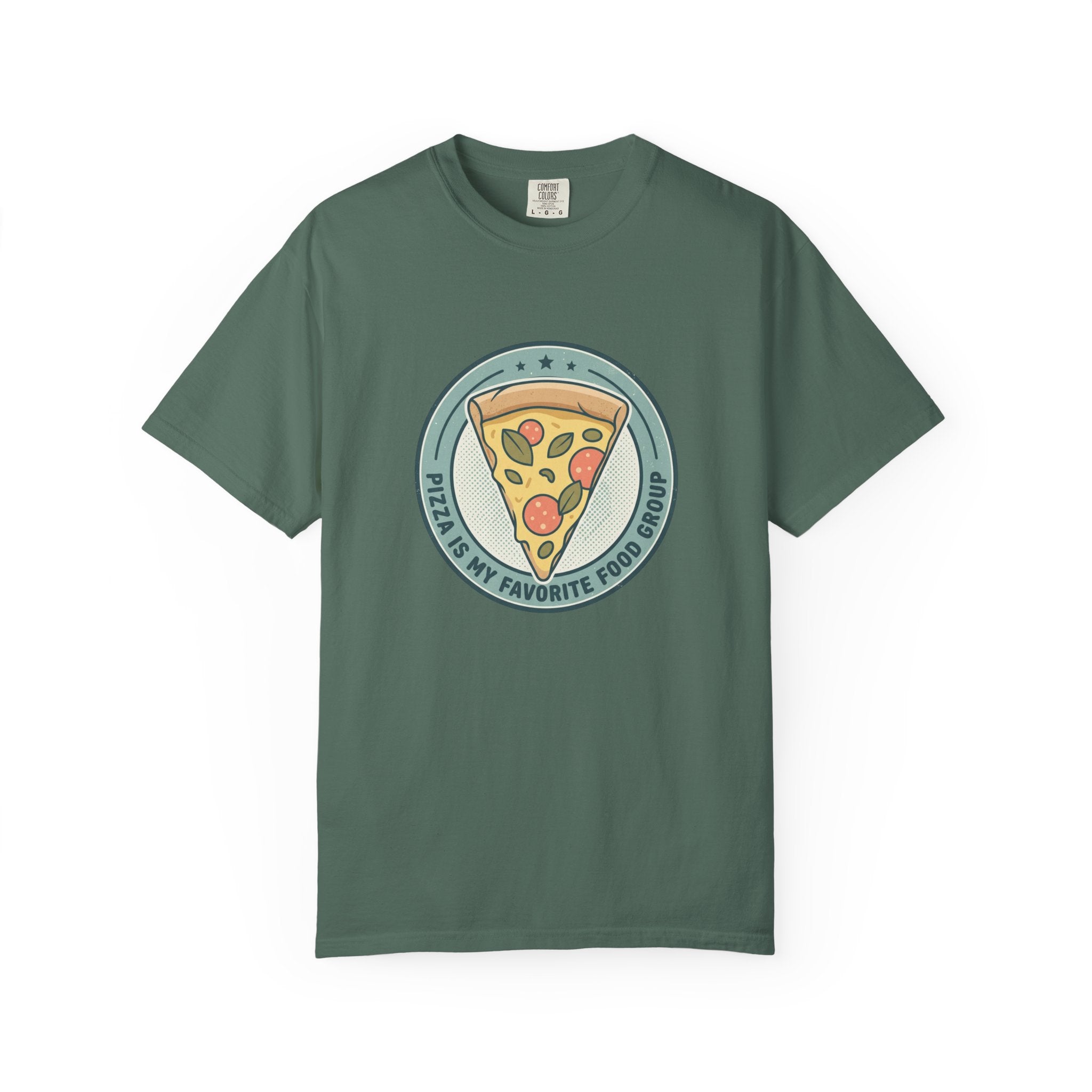 Adult Unisex T‑Shirt — “Pizza is my Favorite Food Group”