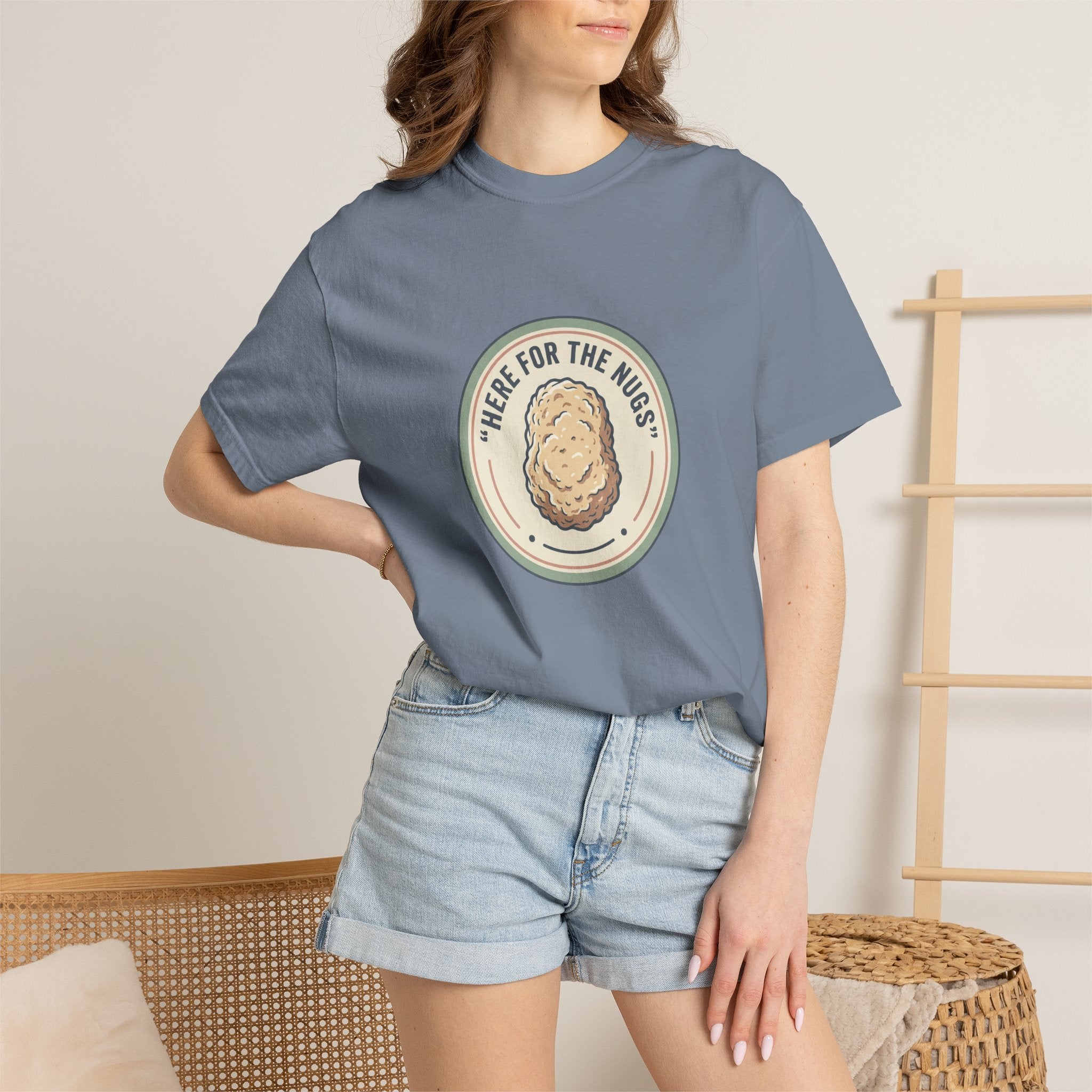 Adult Unisex T‑Shirt — “Here for the Nugs”