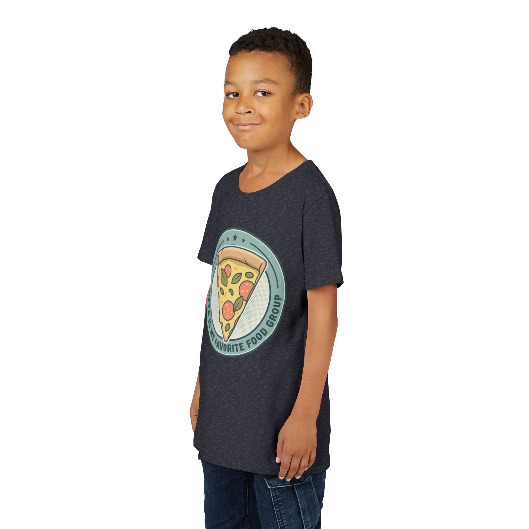Kids T‑Shirt — "Pizza is my Favorite Food Group"