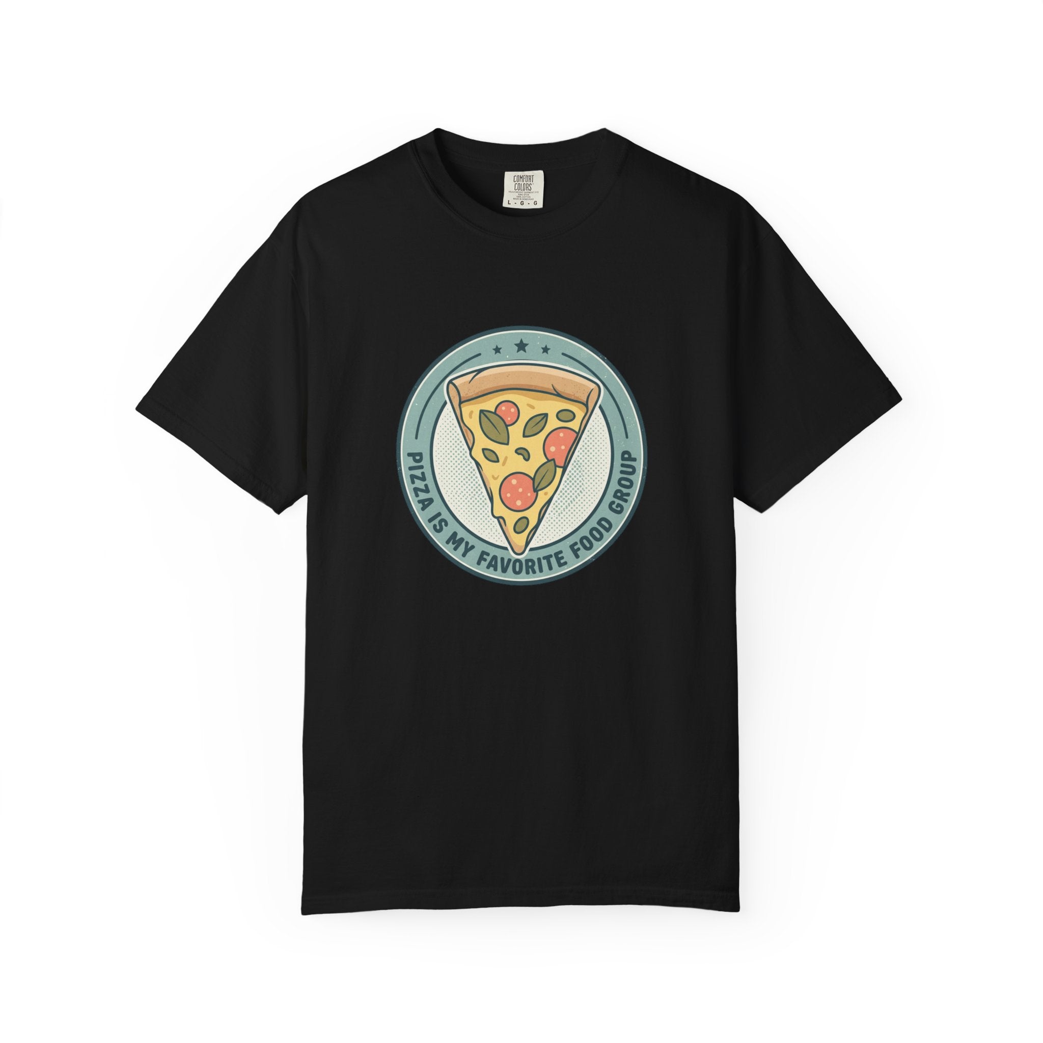 Adult Unisex T‑Shirt — “Pizza is my Favorite Food Group”