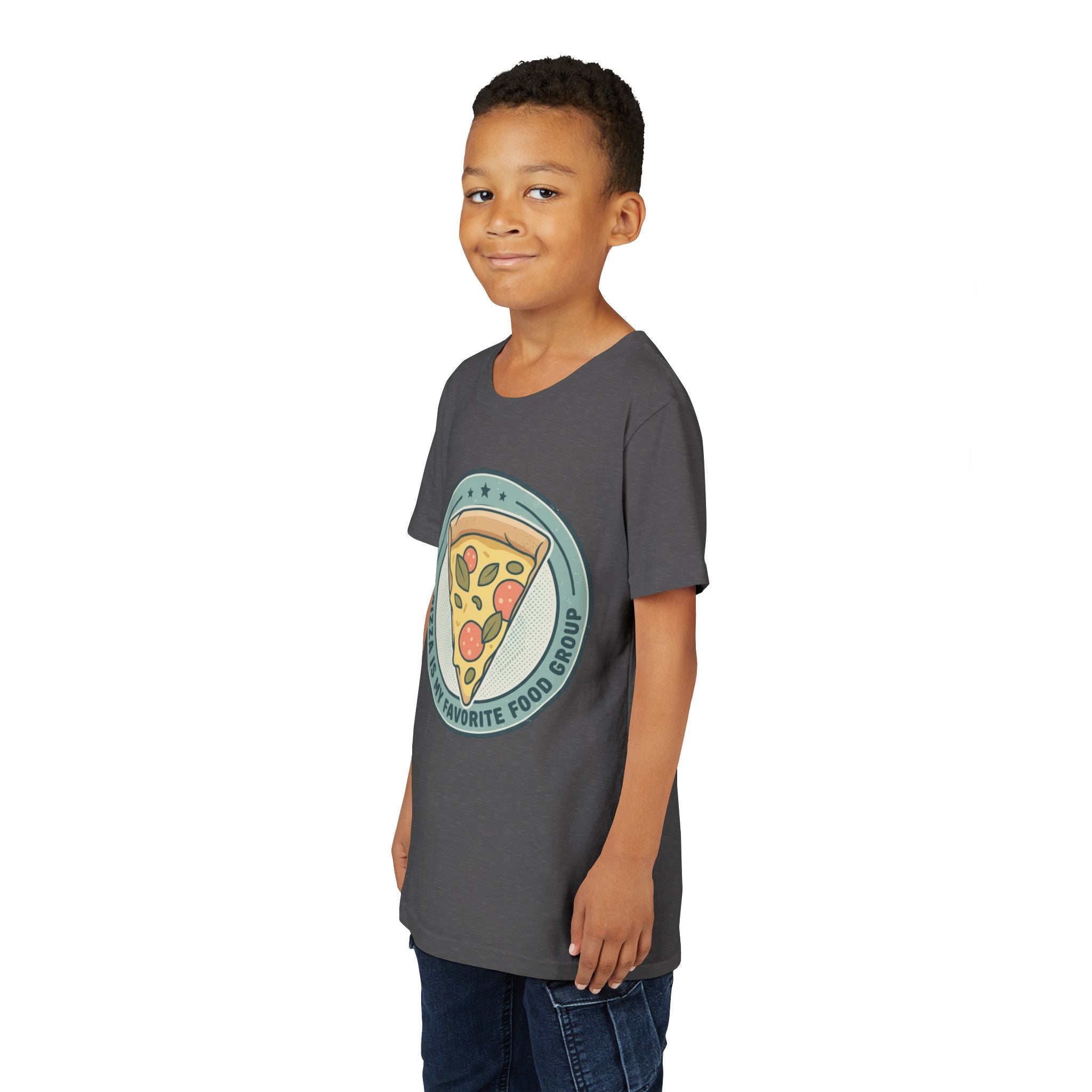 Kids T‑Shirt — "Pizza is my Favorite Food Group"