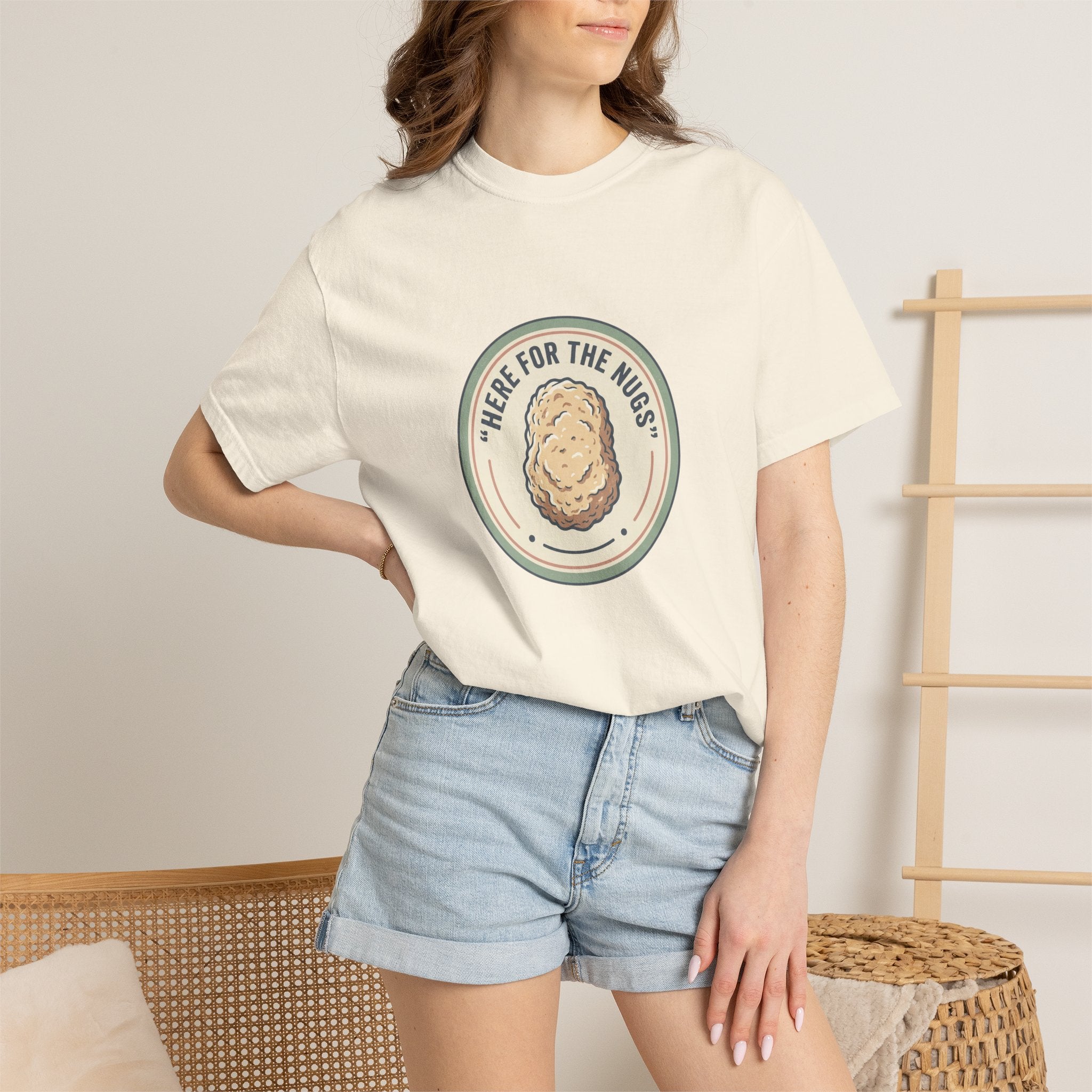 Adult Unisex T‑Shirt — “Here for the Nugs”