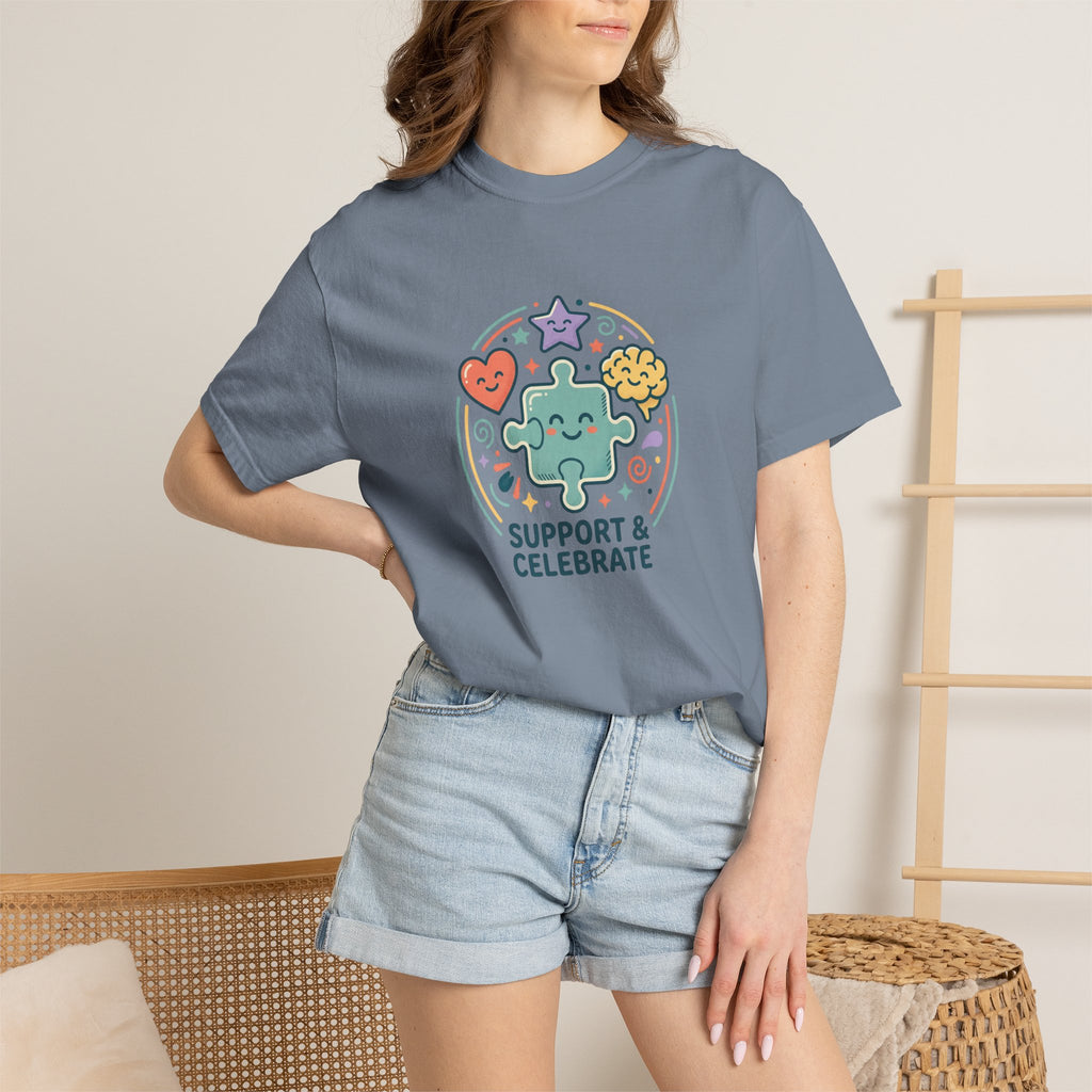 Adult Unisex T‑Shirt — “Support and Celebrate”