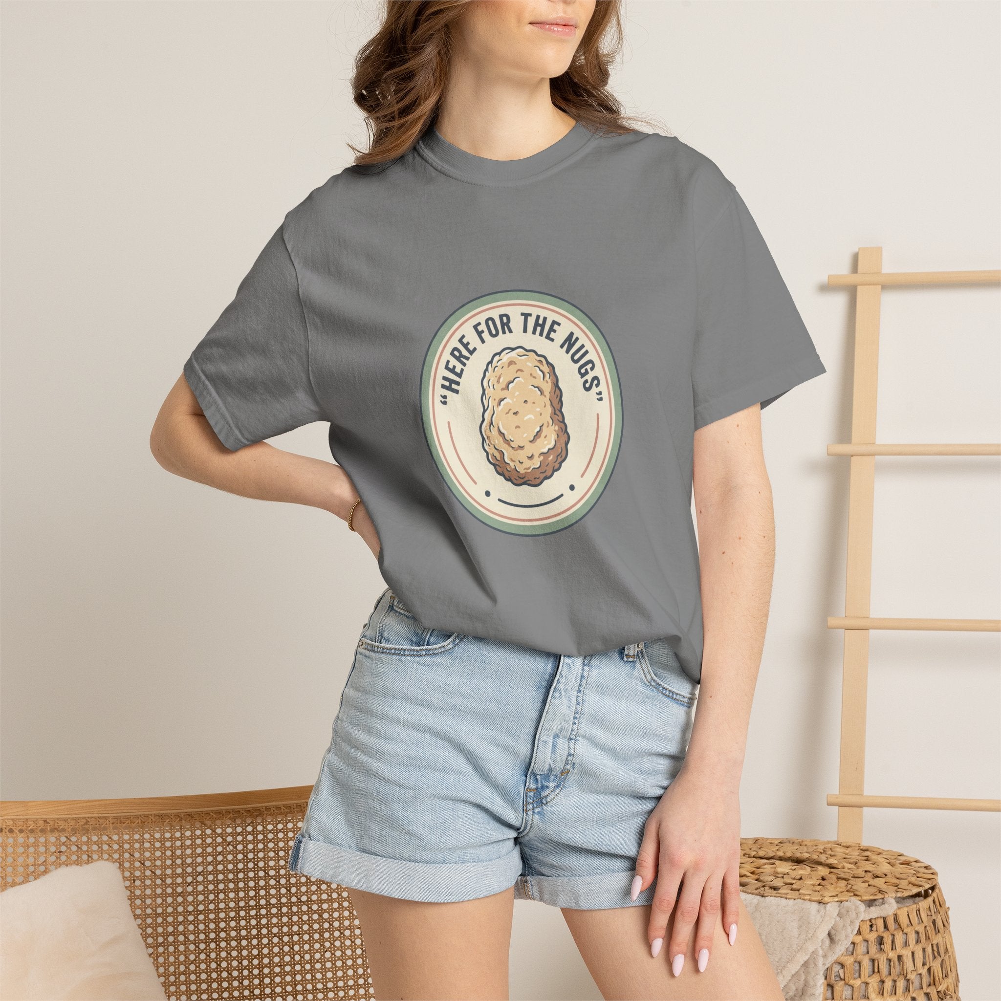 Adult Unisex T‑Shirt — “Here for the Nugs”