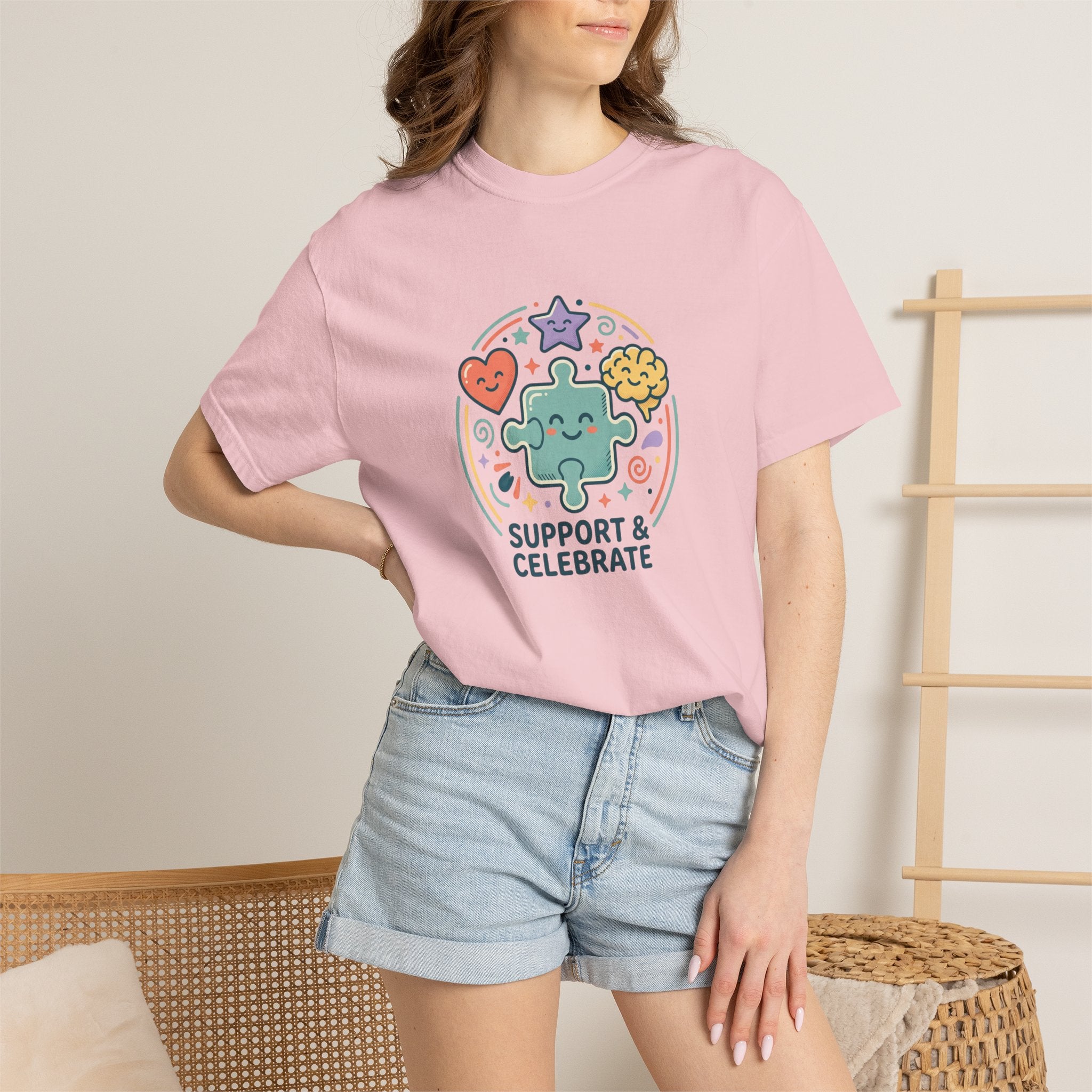 Adult Unisex T‑Shirt — “Support and Celebrate”