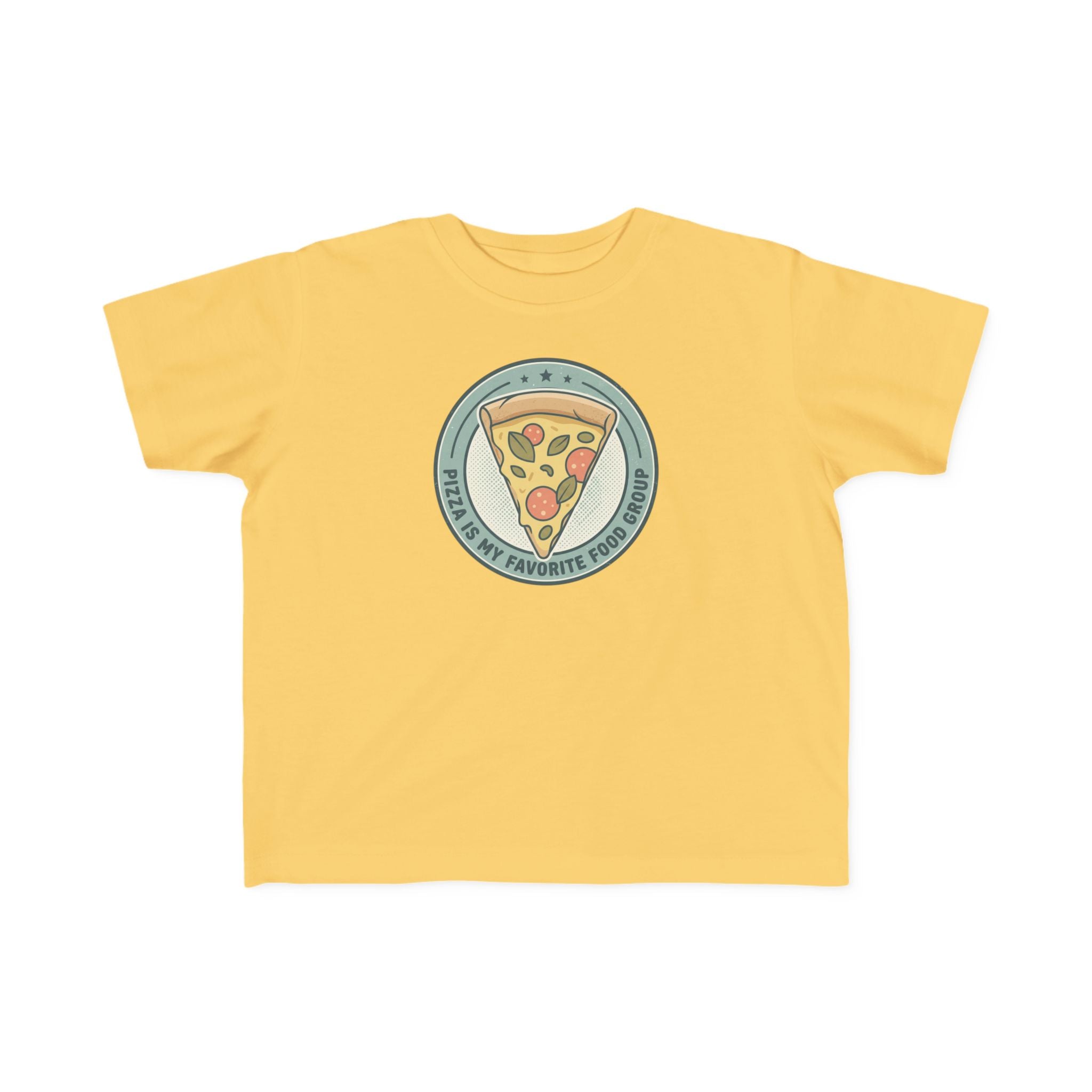 Toddler T‑Shirt — "Pizza is my Favorite Food Group"