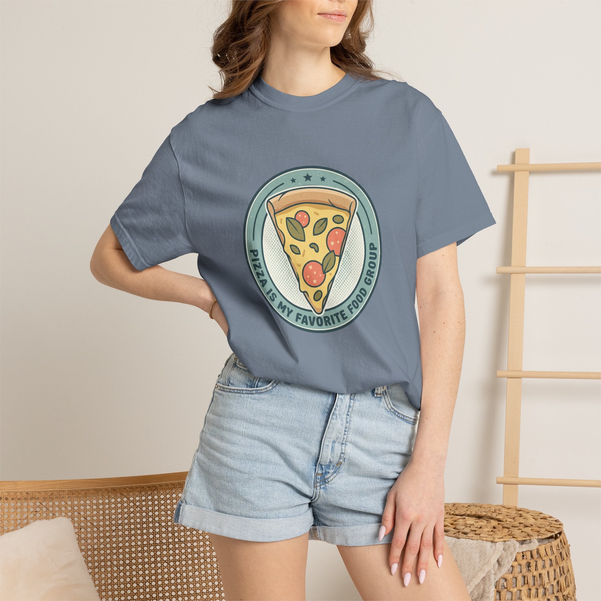 Adult Unisex T‑Shirt — “Pizza is my Favorite Food Group”