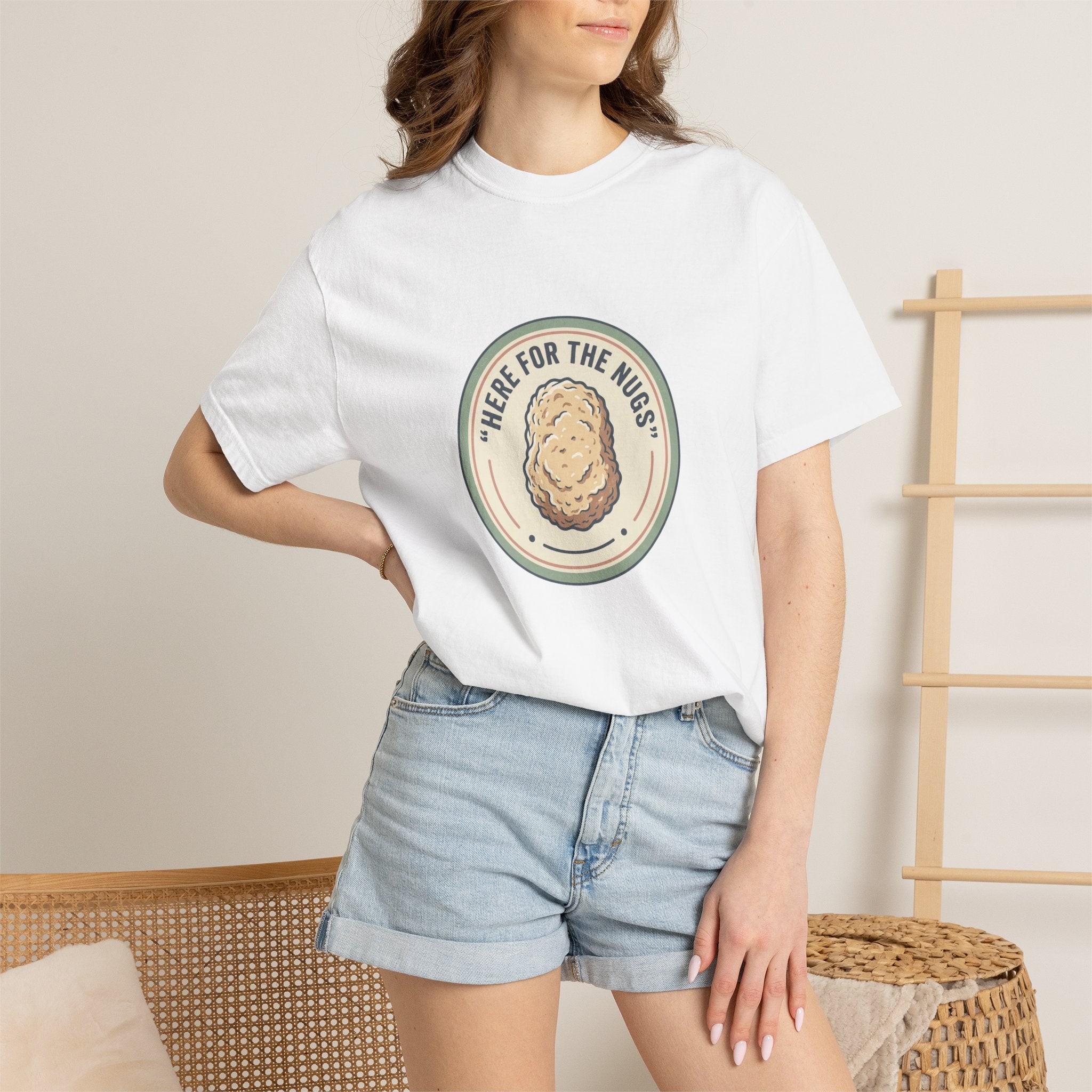 Adult Unisex T‑Shirt — “Here for the Nugs”