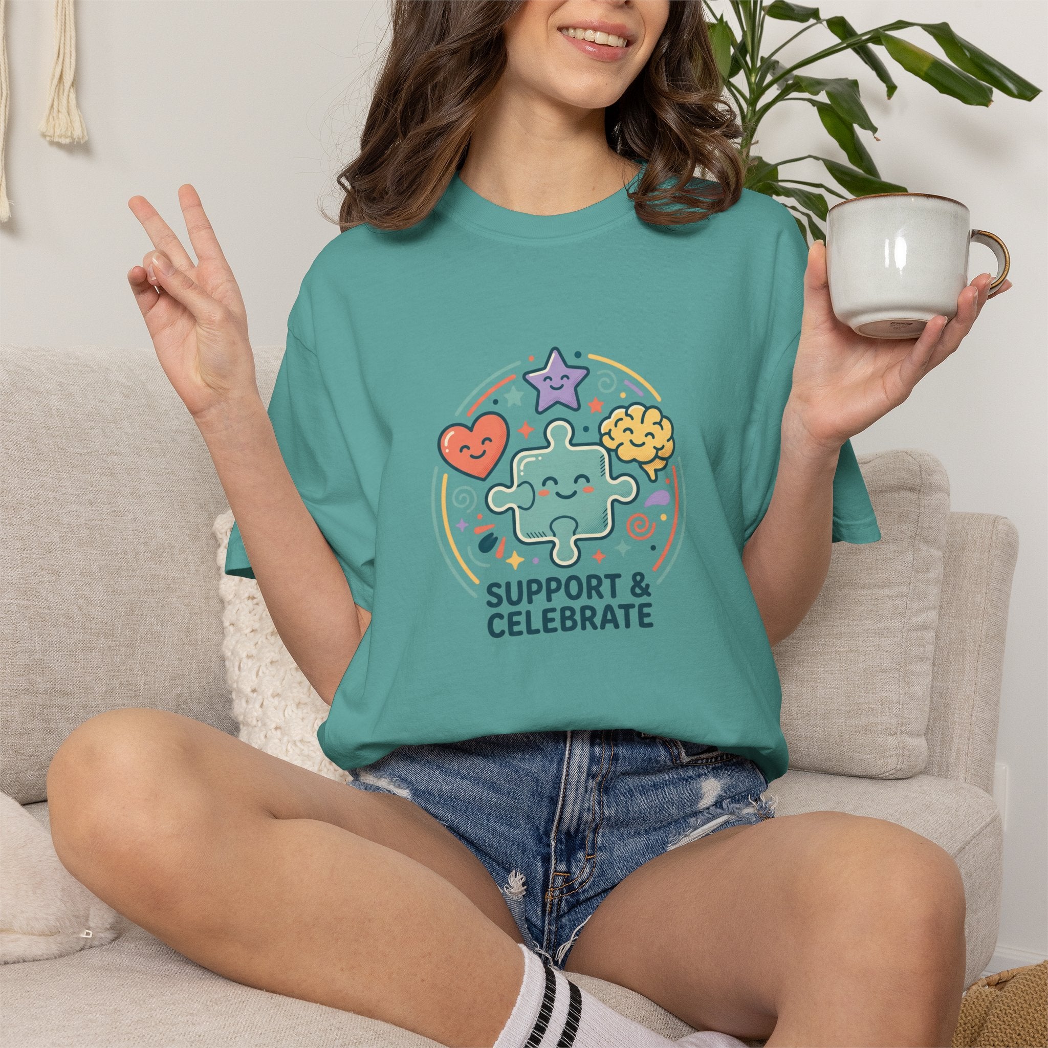 Adult Unisex T‑Shirt — “Support and Celebrate”
