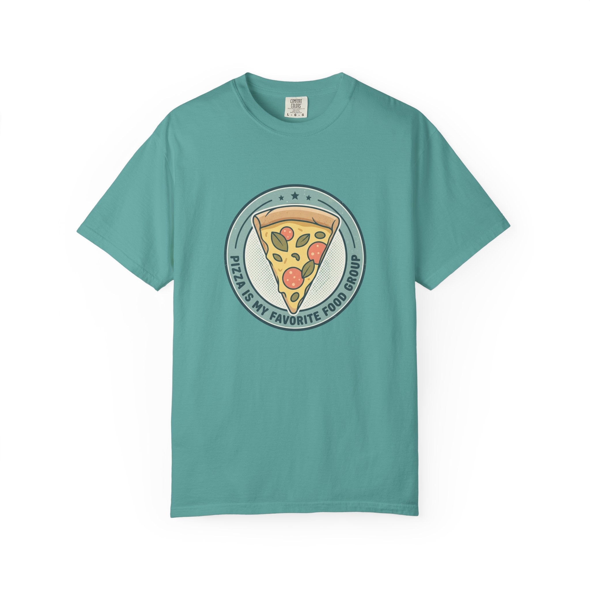 Adult Unisex T‑Shirt — “Pizza is my Favorite Food Group”