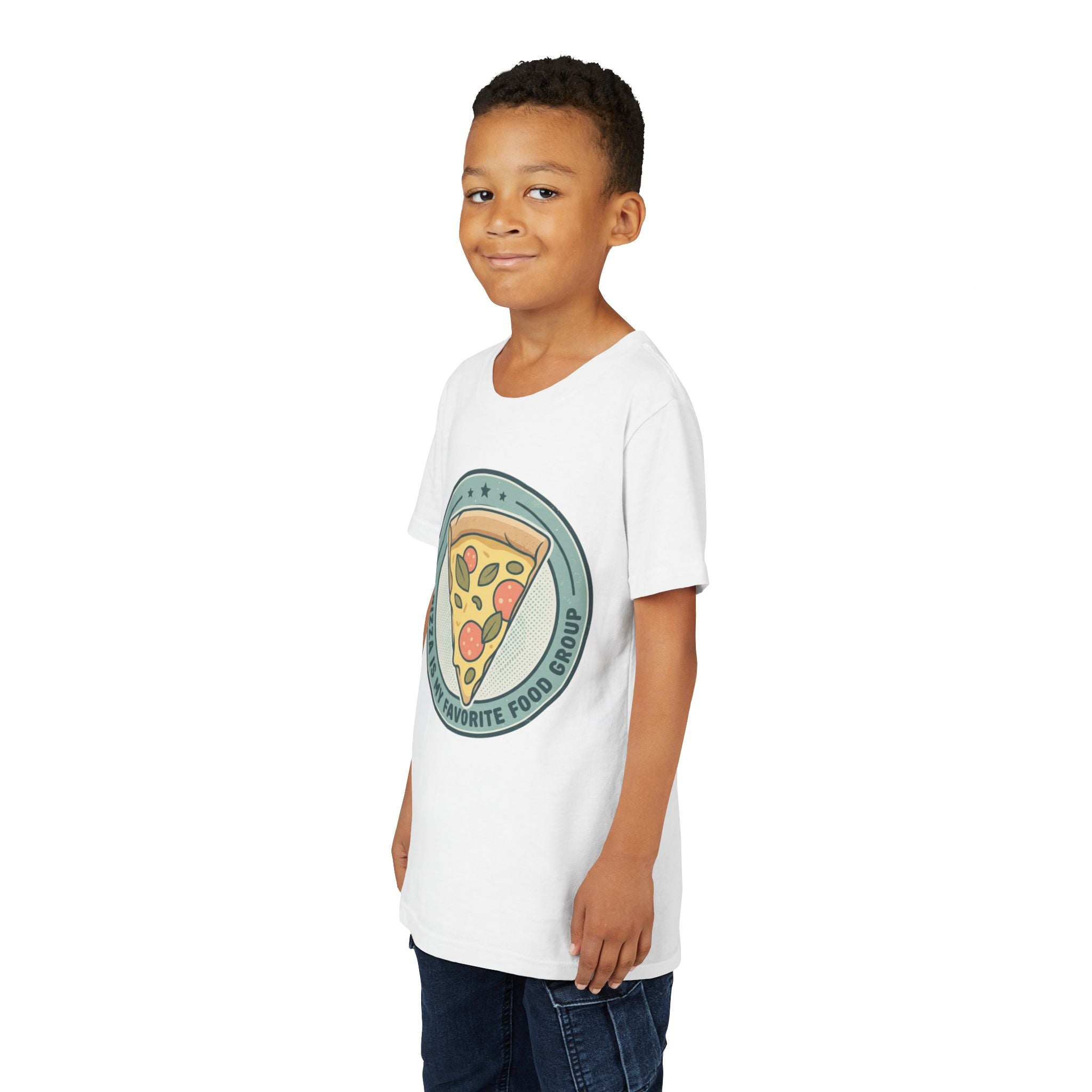 Kids T‑Shirt — "Pizza is my Favorite Food Group"